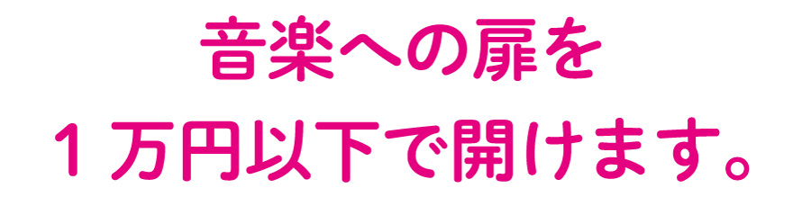 音楽の扉を1万円以下で開けます